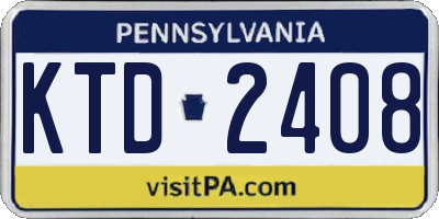 PA license plate KTD2408