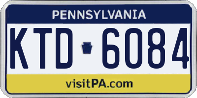 PA license plate KTD6084