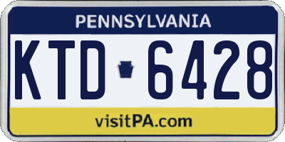 PA license plate KTD6428