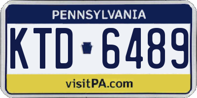 PA license plate KTD6489
