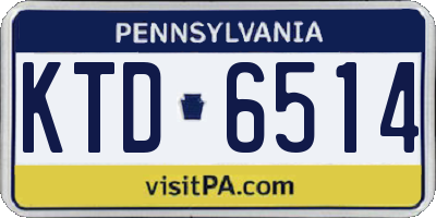 PA license plate KTD6514