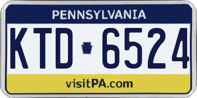 PA license plate KTD6524
