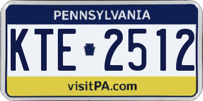 PA license plate KTE2512