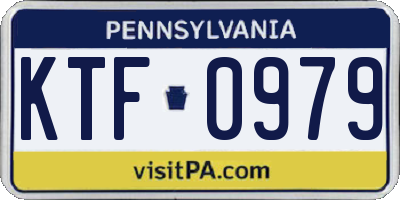 PA license plate KTF0979