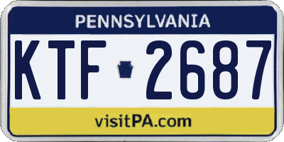 PA license plate KTF2687