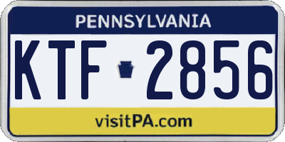 PA license plate KTF2856