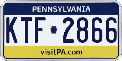 PA license plate KTF2866