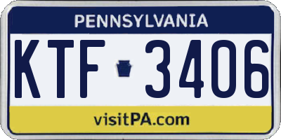 PA license plate KTF3406