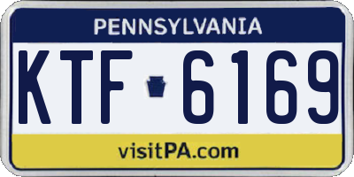 PA license plate KTF6169