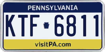PA license plate KTF6811