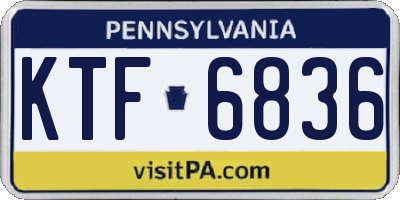 PA license plate KTF6836