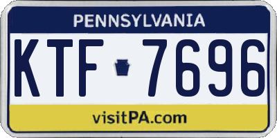 PA license plate KTF7696