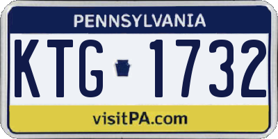 PA license plate KTG1732