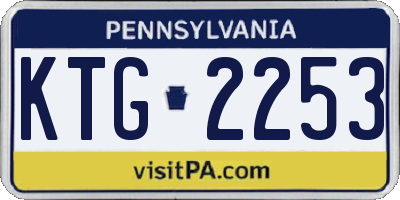 PA license plate KTG2253