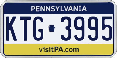 PA license plate KTG3995