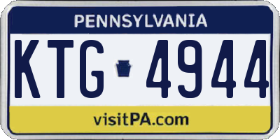 PA license plate KTG4944