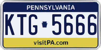 PA license plate KTG5666
