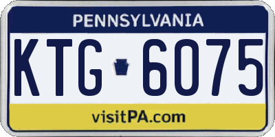 PA license plate KTG6075