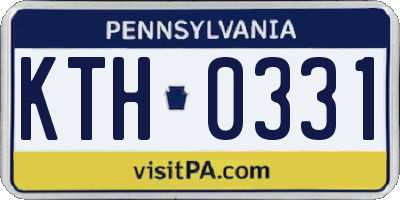 PA license plate KTH0331