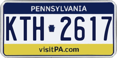 PA license plate KTH2617