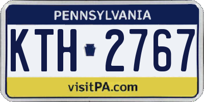 PA license plate KTH2767