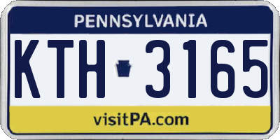 PA license plate KTH3165