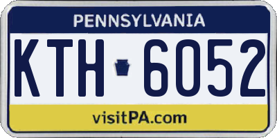 PA license plate KTH6052