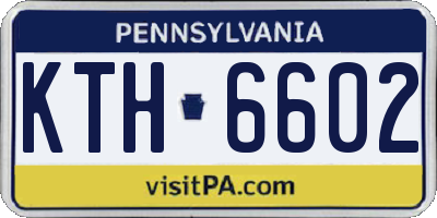 PA license plate KTH6602