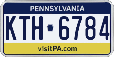 PA license plate KTH6784