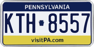 PA license plate KTH8557