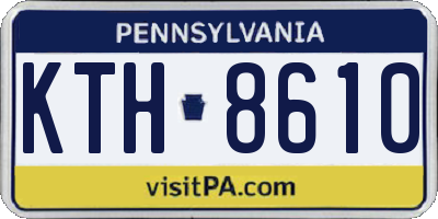 PA license plate KTH8610