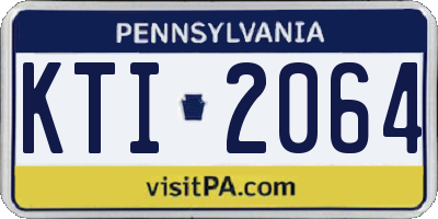 PA license plate KTI2064