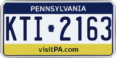 PA license plate KTI2163