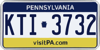 PA license plate KTI3732