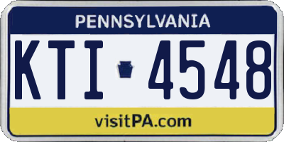 PA license plate KTI4548