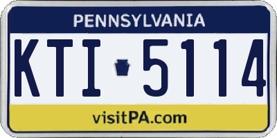 PA license plate KTI5114