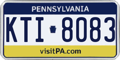 PA license plate KTI8083