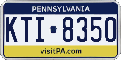 PA license plate KTI8350