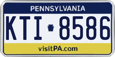 PA license plate KTI8586