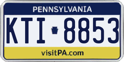 PA license plate KTI8853