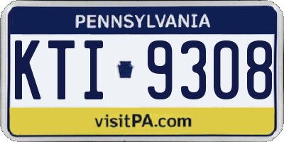 PA license plate KTI9308