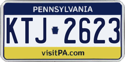 PA license plate KTJ2623