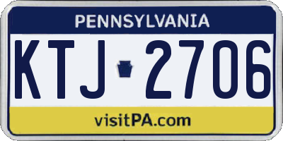 PA license plate KTJ2706