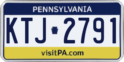 PA license plate KTJ2791