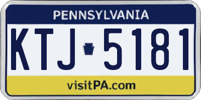 PA license plate KTJ5181