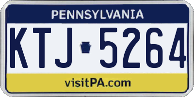 PA license plate KTJ5264