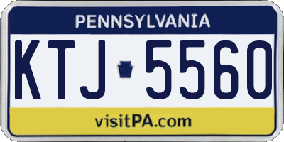 PA license plate KTJ5560