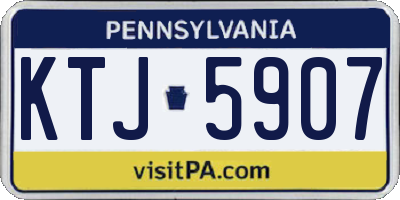 PA license plate KTJ5907