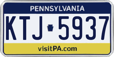 PA license plate KTJ5937