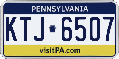 PA license plate KTJ6507